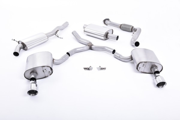 MILLTEK SPORTAUSPUFFANLAGE (TÜV) AUDI A4 2.0 TFSI B9 QUATTRO SALOON & AVANT