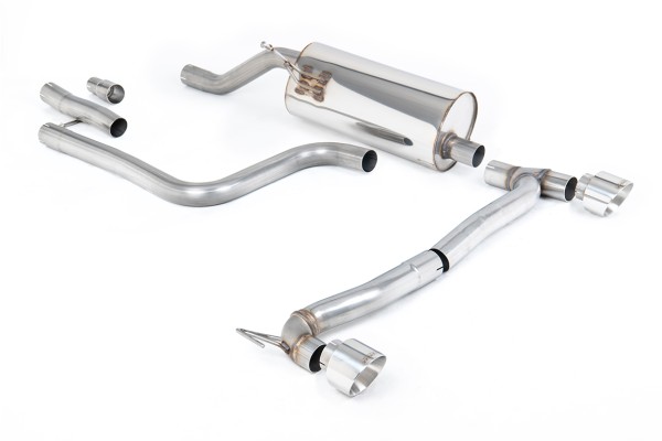 MILLTEK SPORTAUSPUFFANLAGE DUAL FORD FIESTA MK8 ECOBOOST (GPF) 155PS HYBRID (TÜV)
